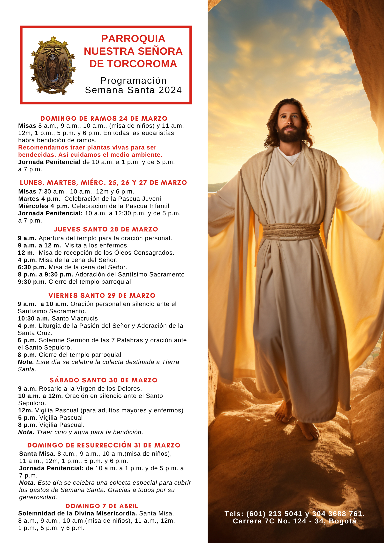 Programación de semana santa Torcoroma