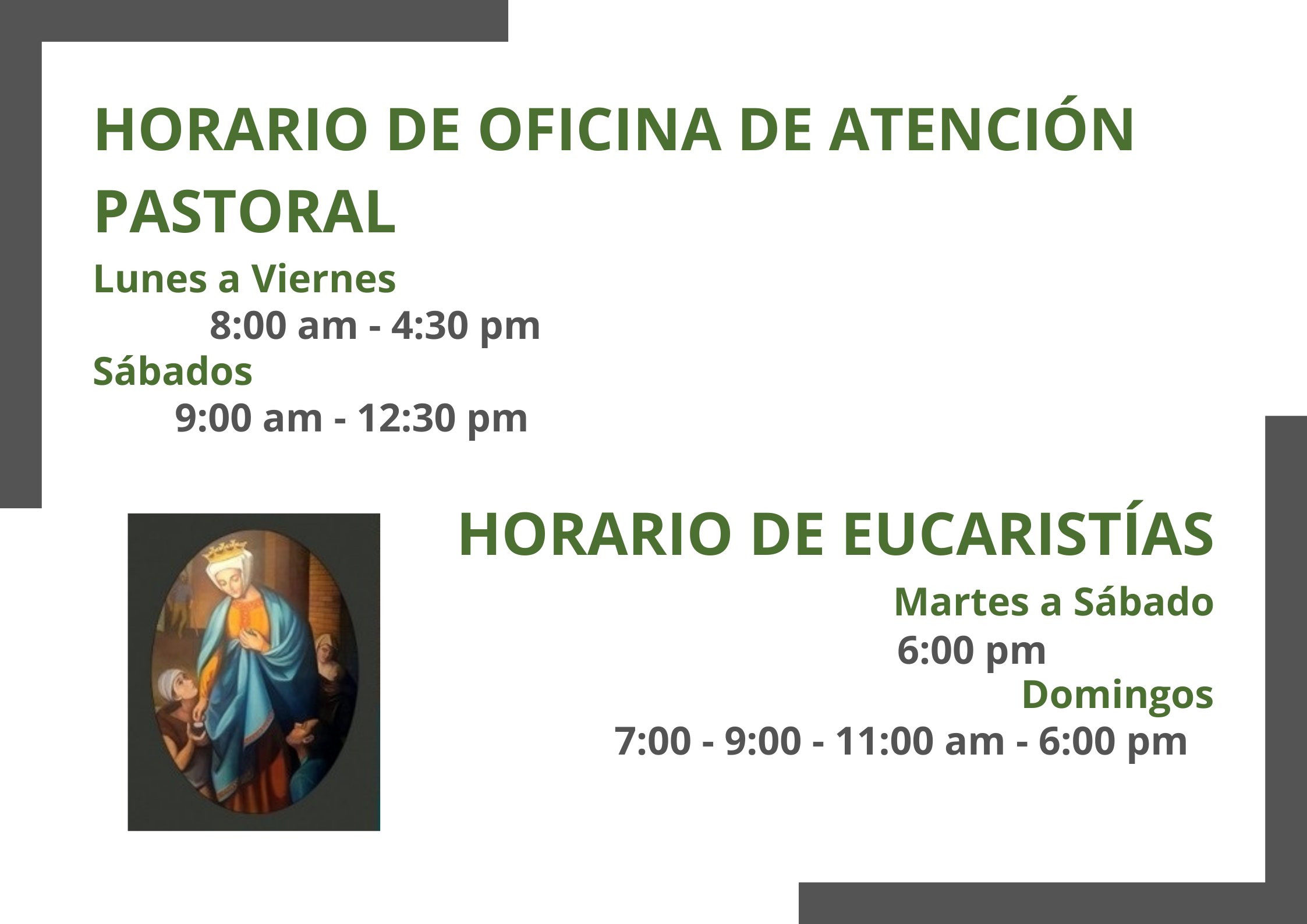 Horario de Atención.