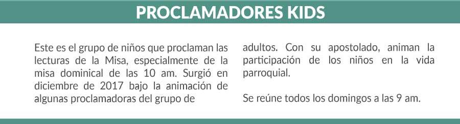 PROCLAMADORES KIDS